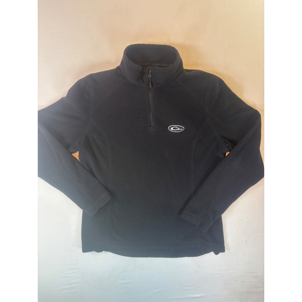Lady Drake Waterfowl Systems Womens Fleece Quarter Zip Pullover Black Medium